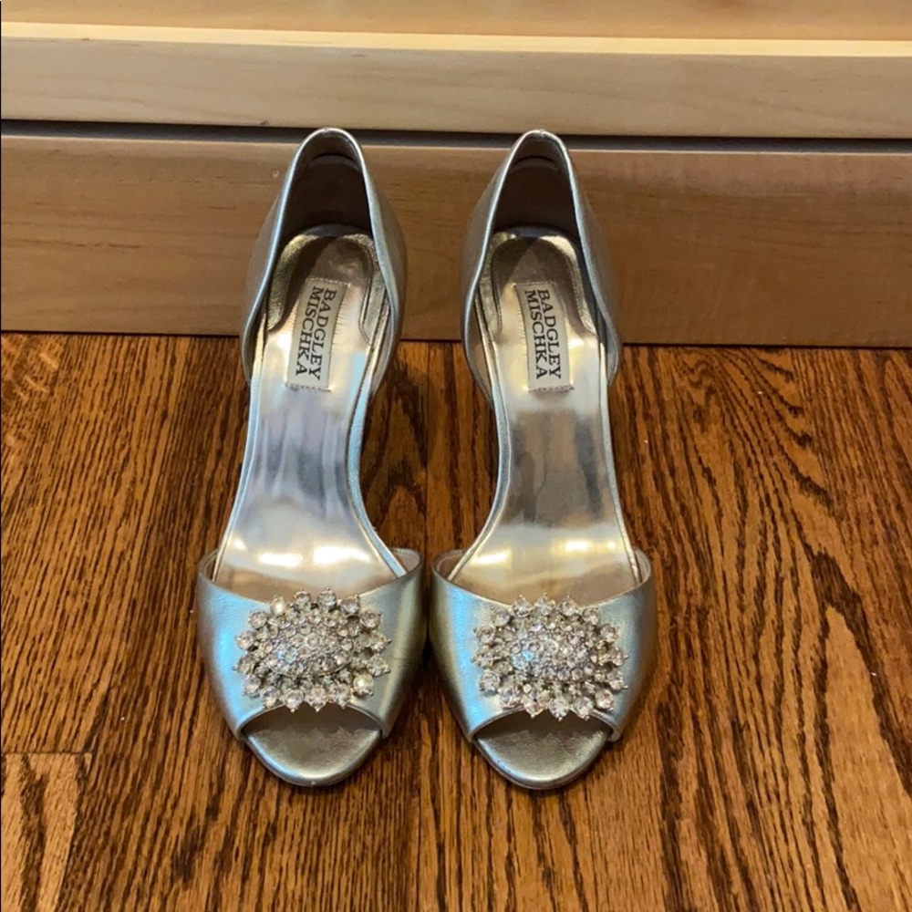 Badgley Mischka Gold Evening Heels